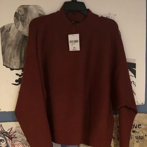 2X mock neck sweater